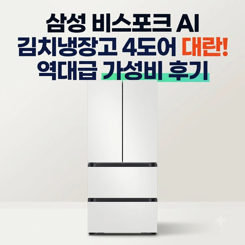 삼성 비스포크 AI 김치냉장고 4도어 대란! 역대급 가성비 후기