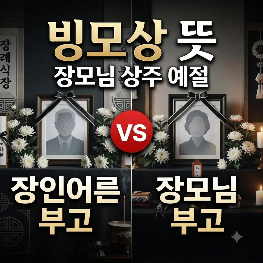 빙모상 뜻 정확히 알고 계시나요? 장모님 부고와 상주 예절 총정리