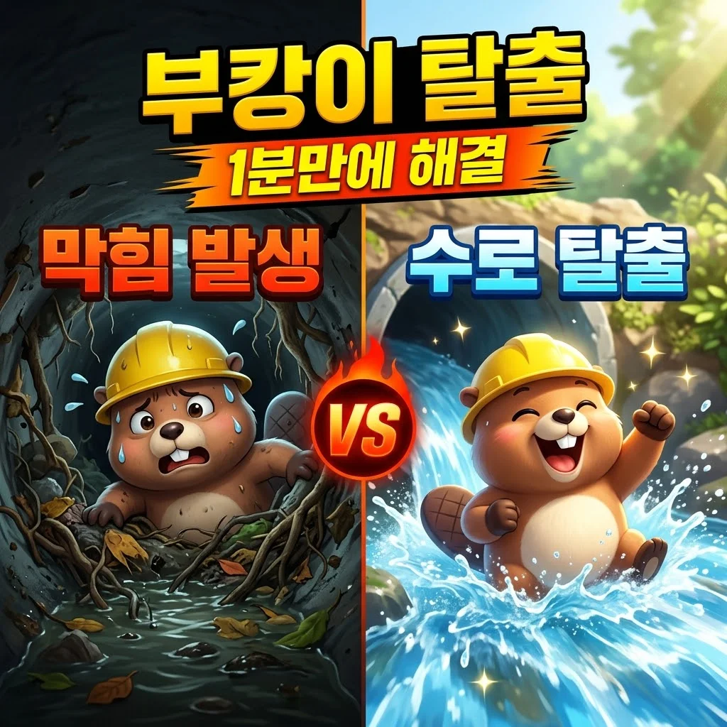 부캉이 수로 탈출 완벽 가이드: 막힌 수로 쉽게 뚫는 법