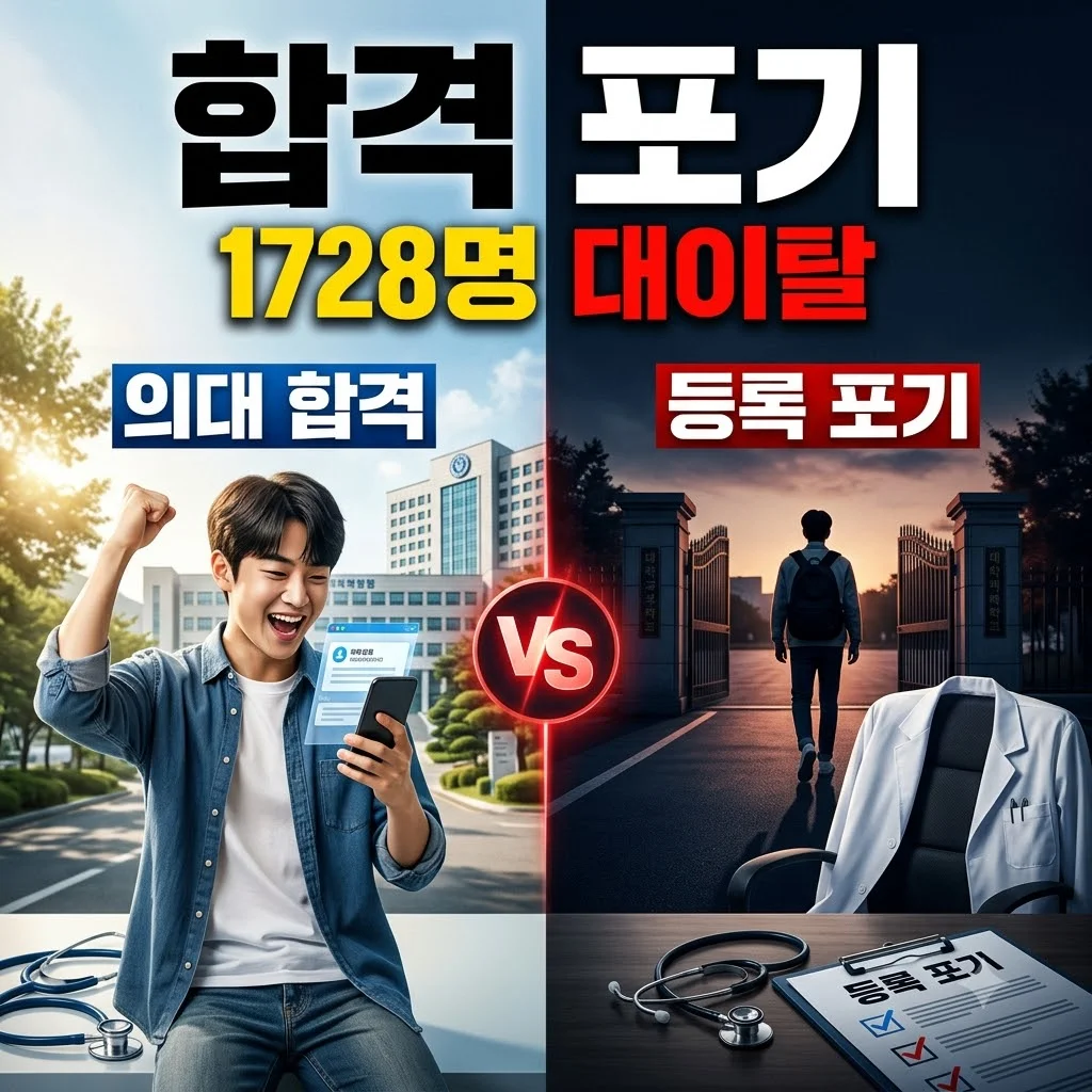 의대 수시 합격 포기 1728명 대규모 이탈의 진짜 이유와 파장 분석