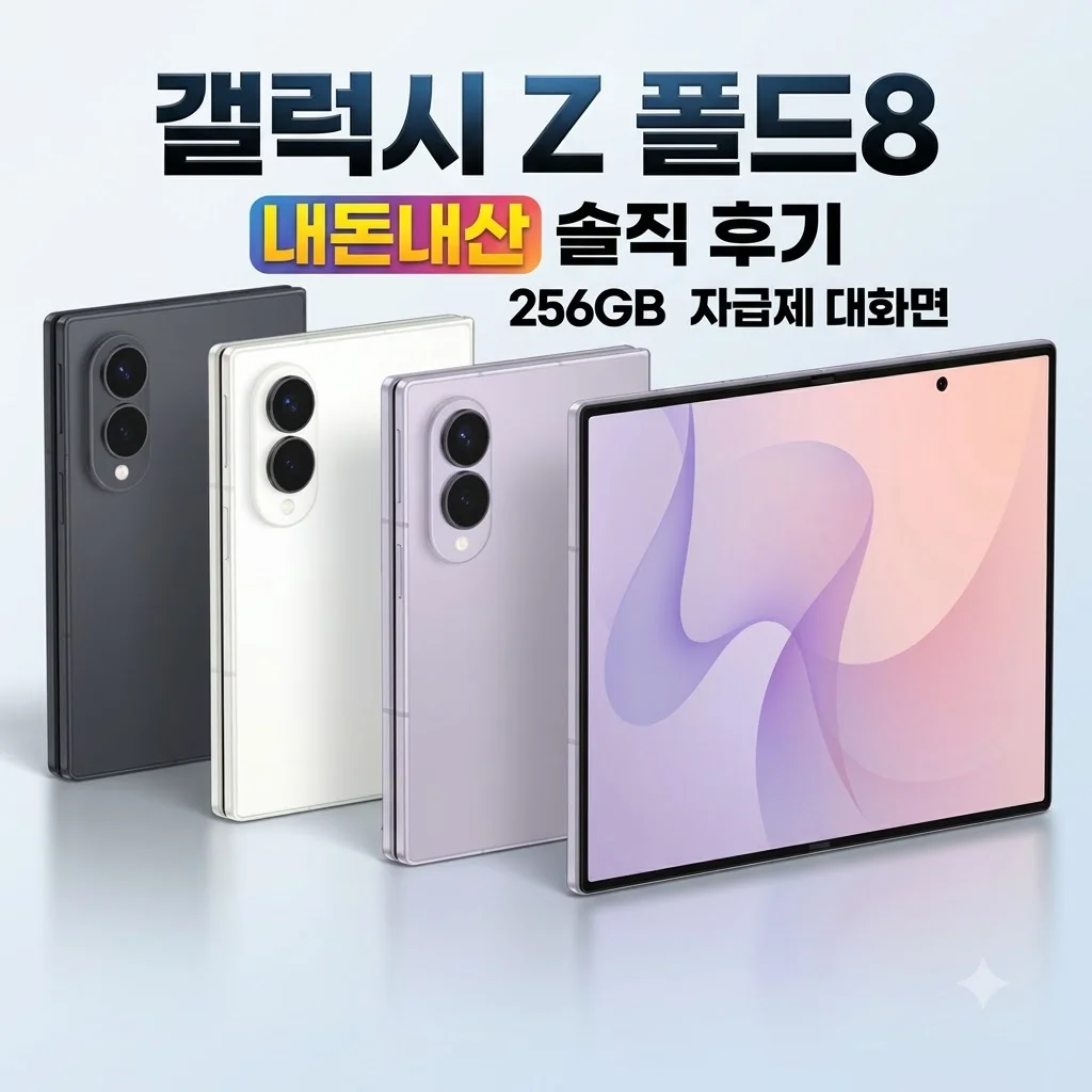 갤럭시 Z 폴드8 256GB 자급제 대화면 스마트폰 내돈내산 후기