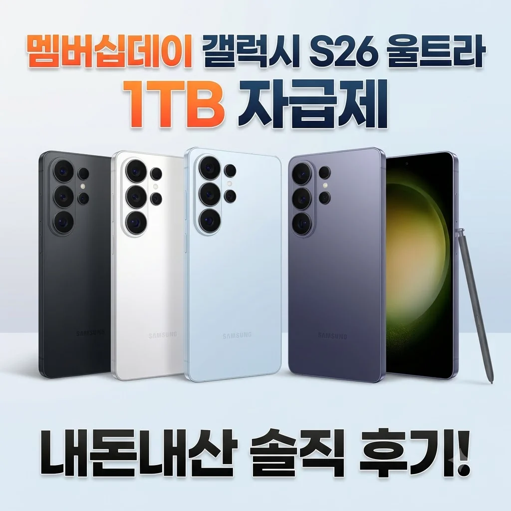 [멤버십데이] 갤럭시 S26 울트라 1TB 자급제 SM-S948N 내돈내산 대란 속 솔직 후기