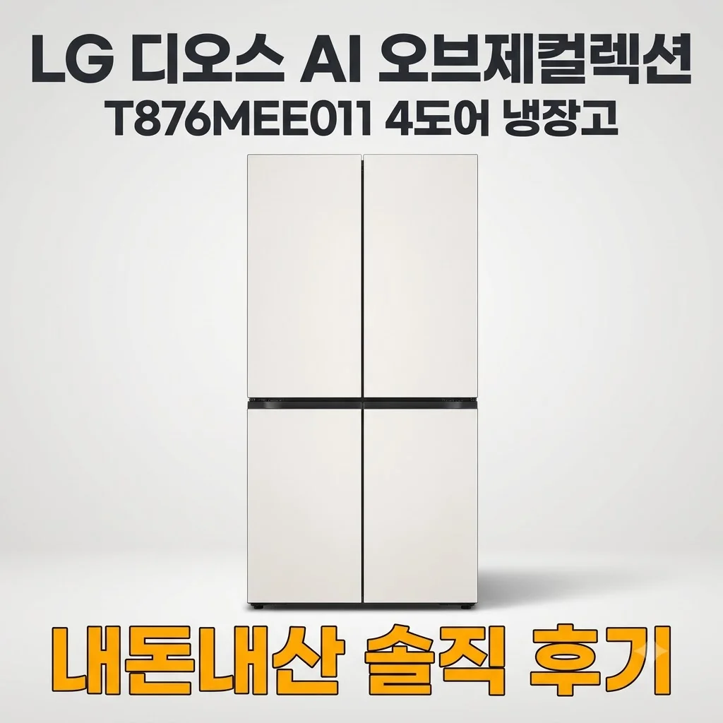 LG 디오스 AI 오브제컬렉션 T876MEE011 870L 4도어 냉장고 내돈내산 솔직 후기