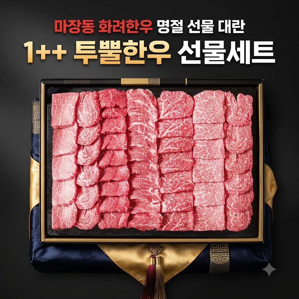 ++1 투뿔한우 선물세트 마장동 화려한우 명절 선물 대란