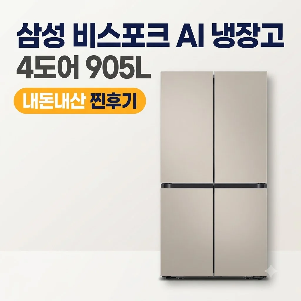 삼성 비스포크 AI 냉장고 4도어 905L 내돈내산 찐후기